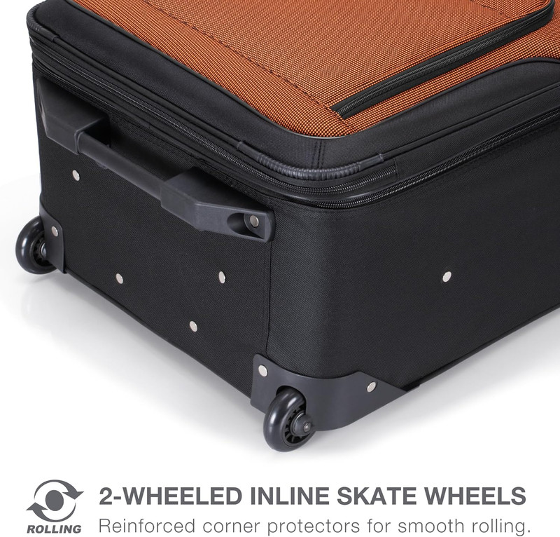 29 Inch Large Expandable Softside Rolling Luggage 2 Wheel Suitcase Gray gallery