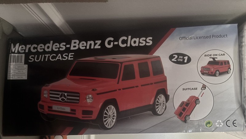 Best Ride On Cars Mercedes G-Class Kid's Suitcase Carry On- Red