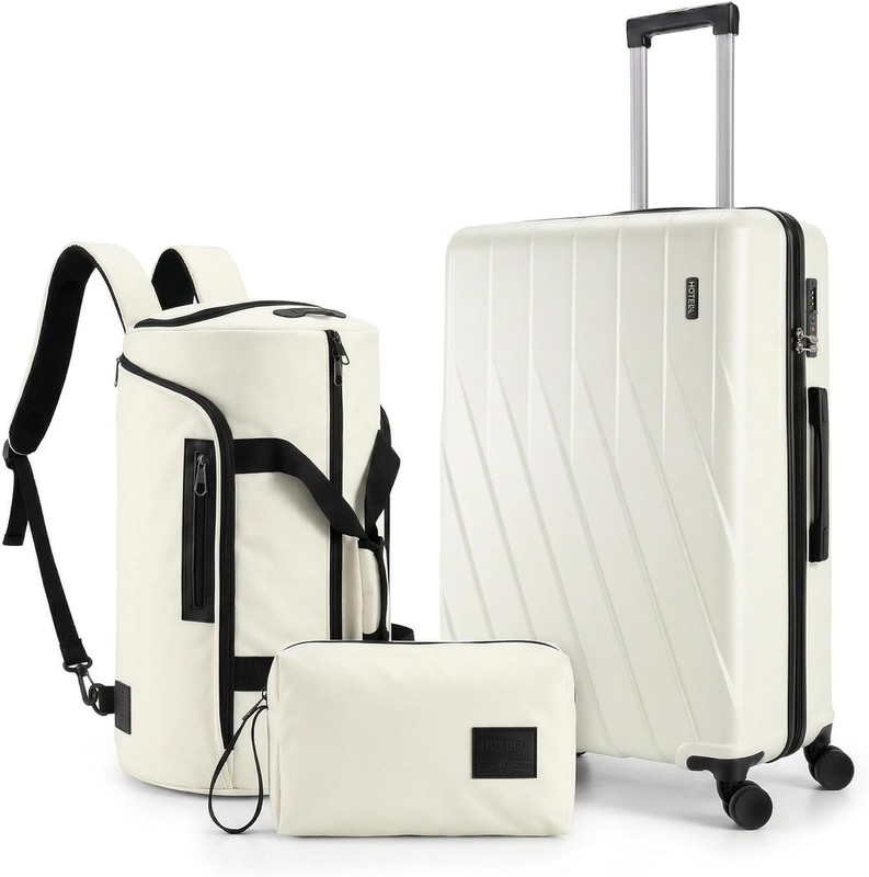 3pc Luggage Set Hardside PC Spinner Suitcase TSA Lock YKK Zipper 20″ Carry On