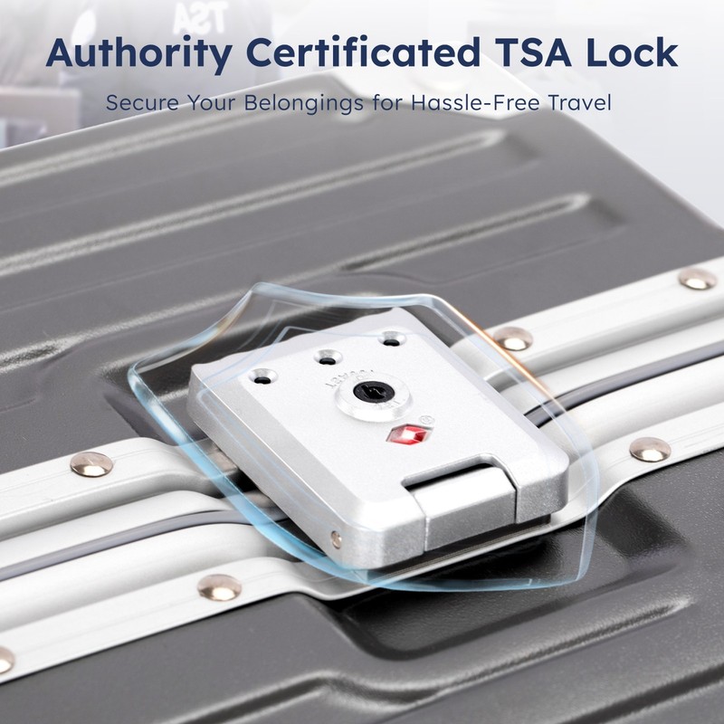 Aluminum Framed Travel Suitcase Carry-On Luggage w/ USB Port TSA Lock Hard Shell gallery