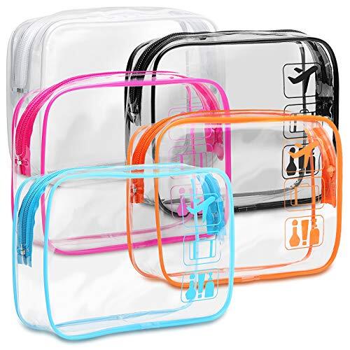 TSA Approved Toiletry Bag – 5 Pack 1-5 Pack,Black,White,Blue,Orange,Rose Red