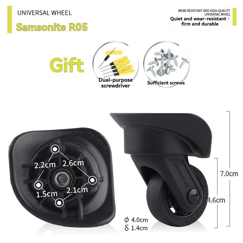 Multiple luggage wheels suitable for Samsonite American Tourister luggage gallery