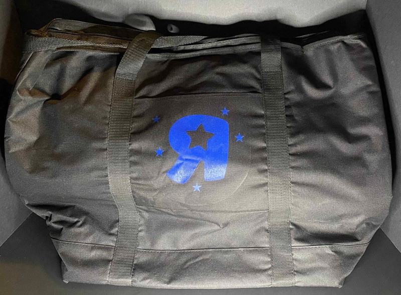 Toys R Us Blue R Logo Travel Duffel Bag Toy Store Memorabilia 24×17