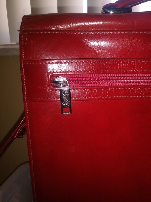 Scully Italian Leather Flapover Computer Briefcase 737A Mahogany * Beautiful* gallery