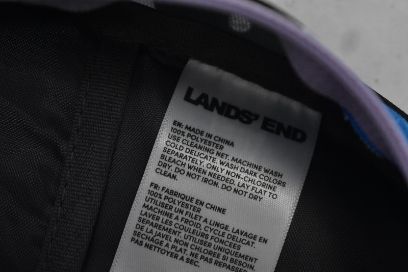 Lands' End Backpack Space Planets Print Black Purple Kids School Bag gallery