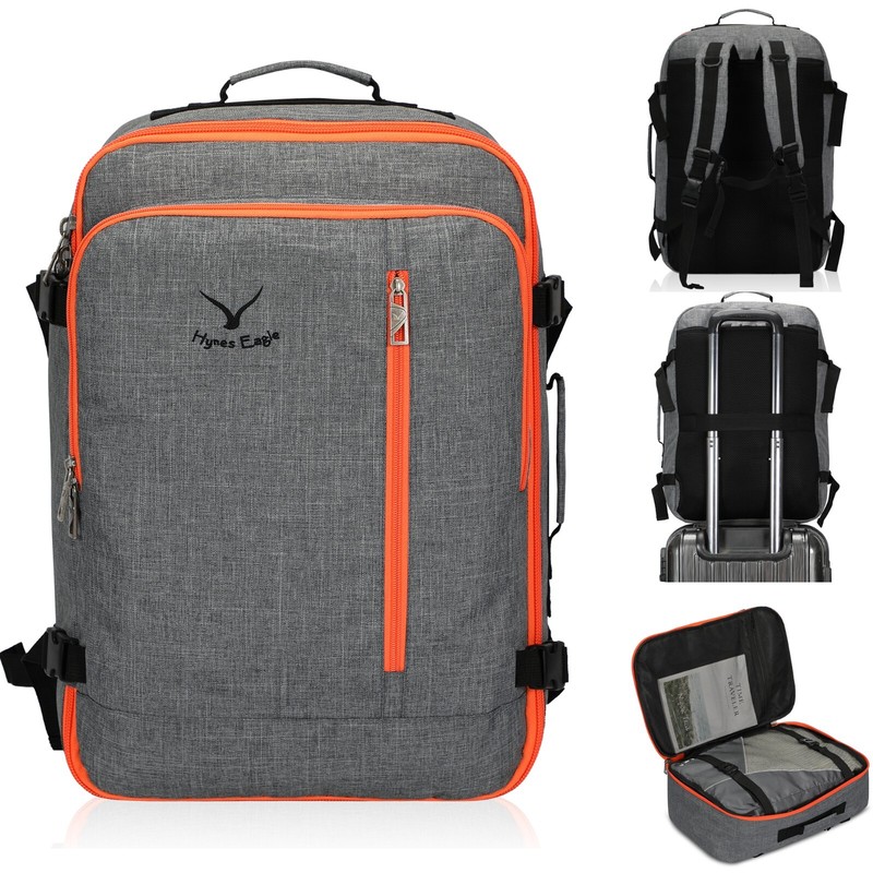Hynes Eagle 38L Travel Backpack Carry On Airline Convertible Weekender Luggage