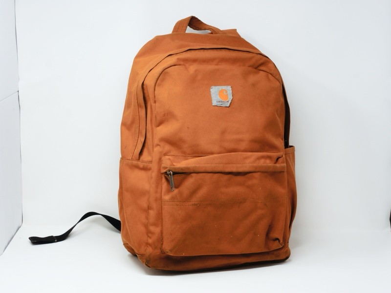 Carhartt Brown Canvas Backpack Adjustable Straps Front Pocket Unisex Adult