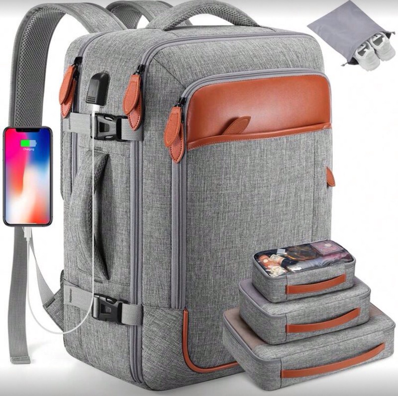 17-Inch Travel Laptop Backpack with Packing Cubes