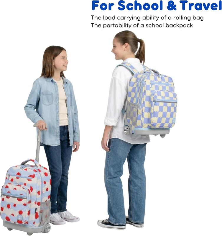 Versatile J World Sundance Rolling Backpack - Ideal for Students & Professionals gallery