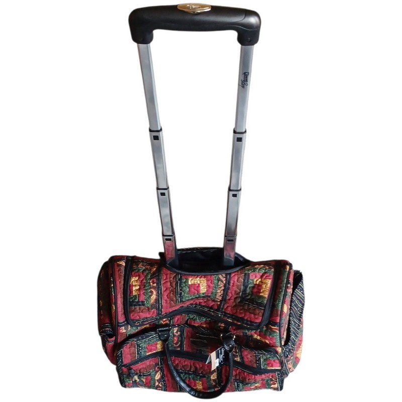 NEW Donna Sharp Set Quilted Patchwork Roller Carry On 19” Travel Bag Crossbody gallery