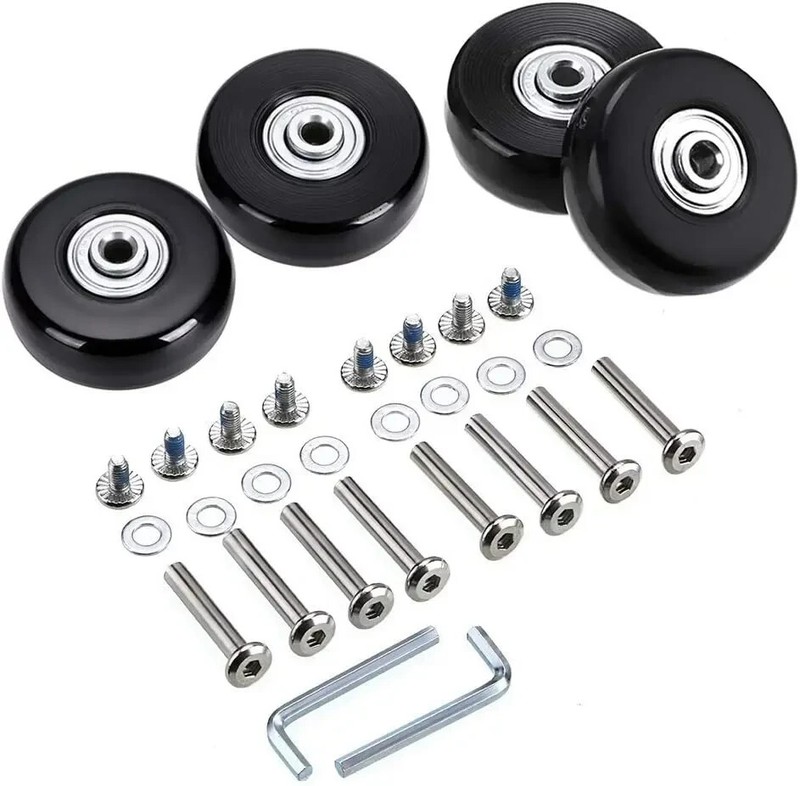 4PCS Luggage Suitcase Replacement Wheels 50 X 18Mm Set