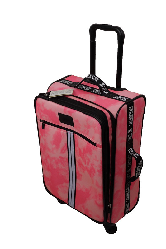 VICTORIA’S SECRET PINK TIE DUE CARY-ON WHEELIE SUITCASE LUGGAGE NWT