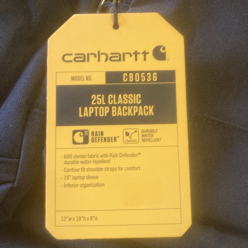 Carhartt 25L Classic Backpack, Durable Water-Resistant Pack W/ 15" Laptop Sle... gallery