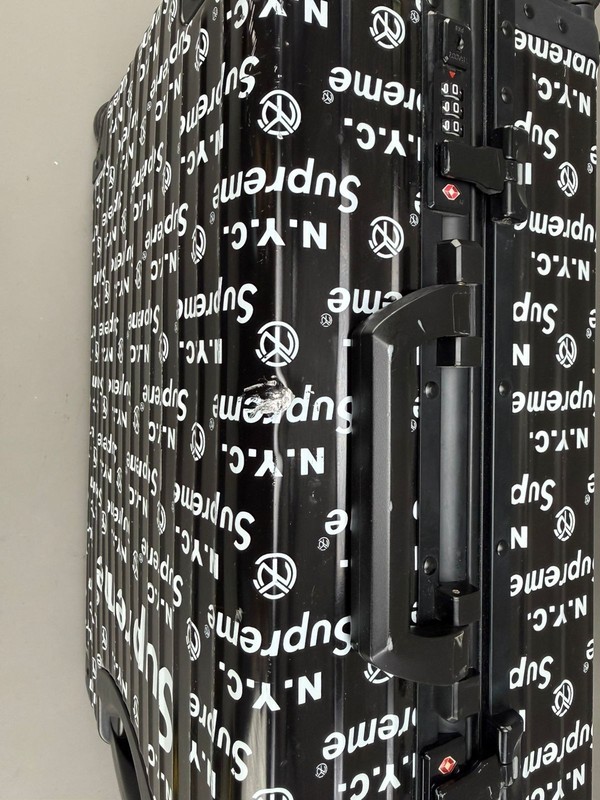 Tomas Maier x Supreme NYC Black Monogram Box Logo 20'' Carry-On Suitcase Limited gallery
