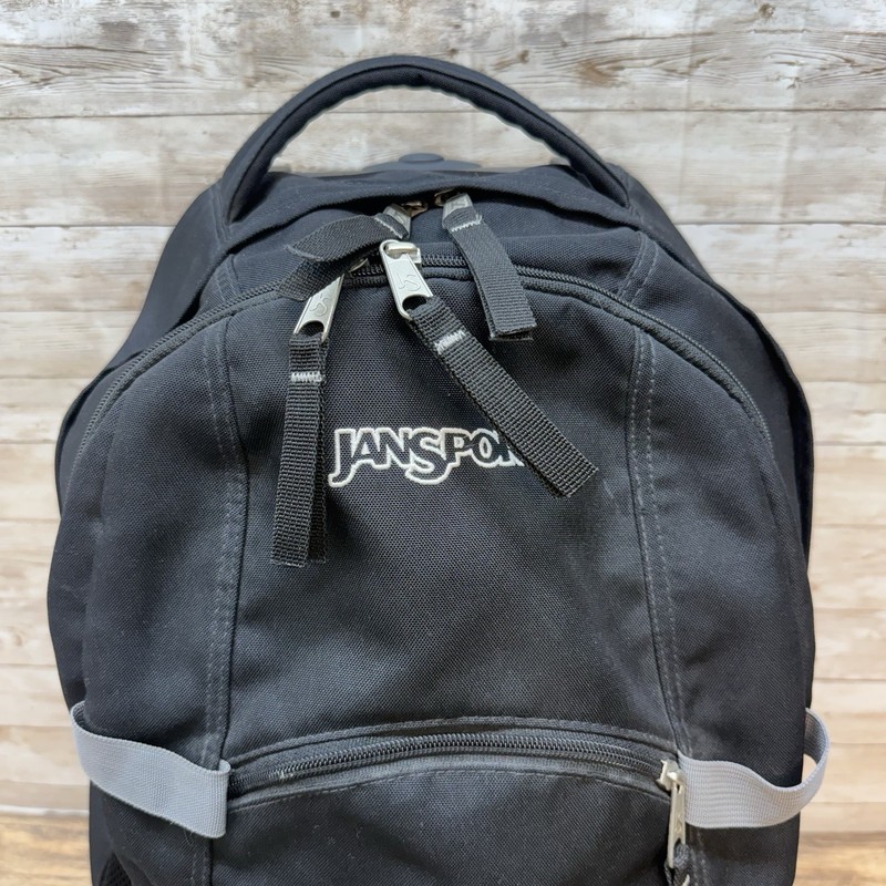 JanSport Driver 8 Rolling Backpack Wheeled Travel Carry On Bag Laptop Sleeve EUC gallery