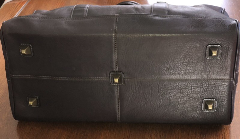 Clava Simple Leather Gym Duffle Shoulder Top Handle Traveling Bag 19”x10”x10” gallery