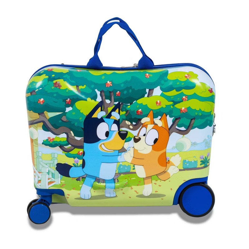 Bluey Checked Hardside Ride on Luggage – Bluey