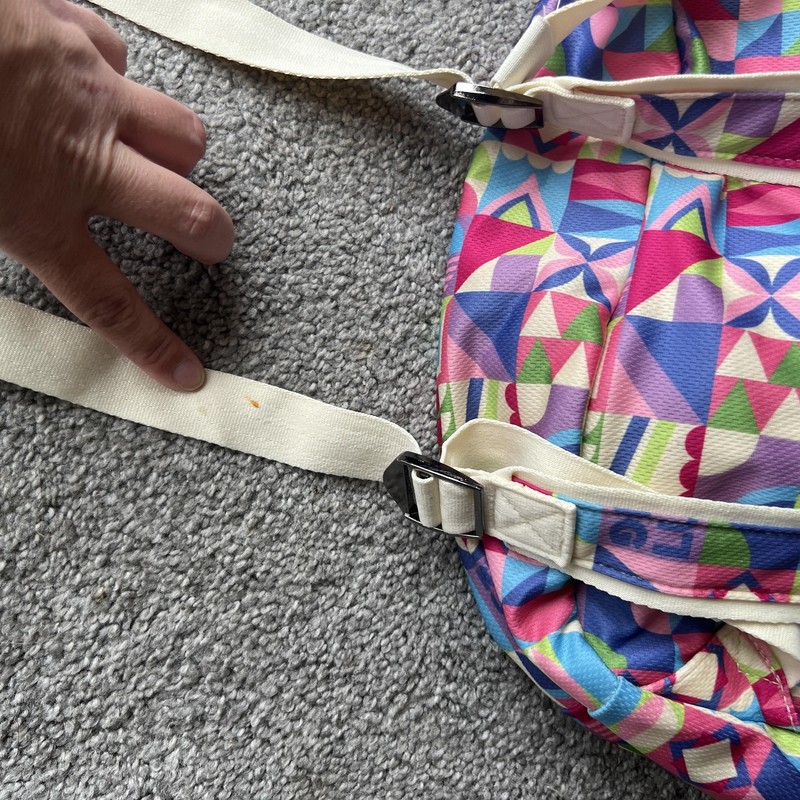 Lug Puddle Jumper Backpack Multicolor Geometric Print Zip Pockets School Travel gallery