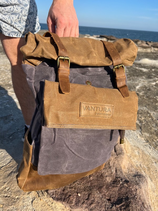 Waxed Canvas Leather Backpack gallery