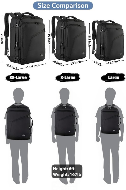 MATEIN Carry on Backpack, Extra Large Travel Backpack Expandable Airplane App... gallery