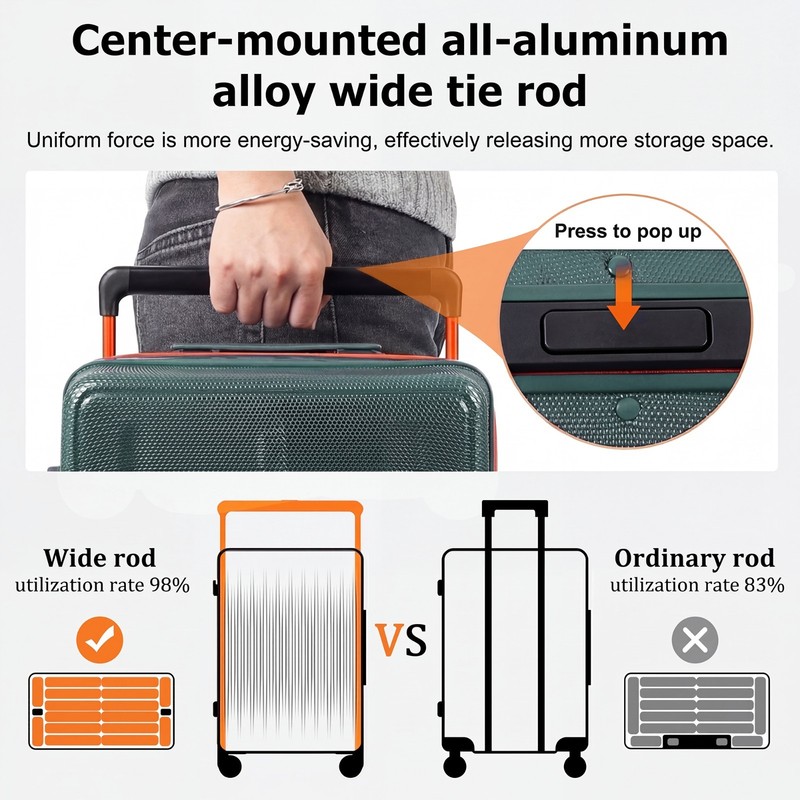 Luggage Set Expandable Suitcase TSA Lock Double Spinner Wheels HardSide Luggage gallery