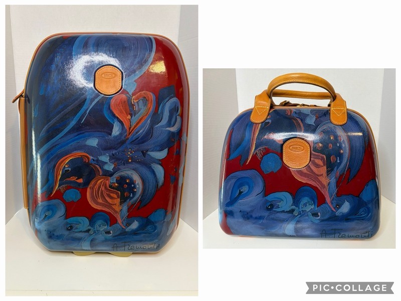 BRIC’S Milano Abstract Print Carry-On Suitcase 20” + Underseat Personal Item Set