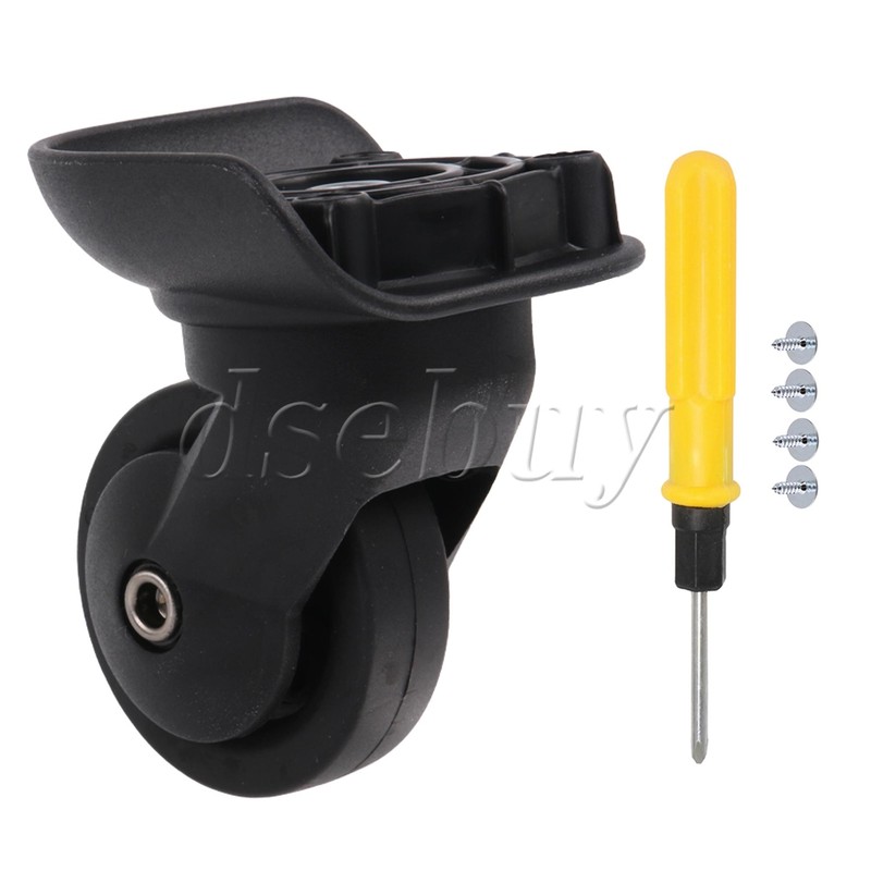 2pcs Black Luggage Left Wheel Caster Replacement W293 for Hard Suitcase