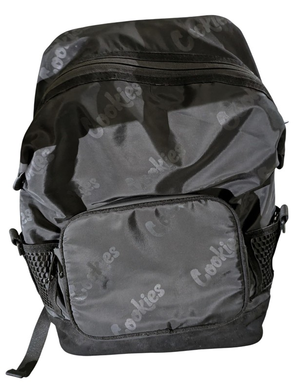 Cookies SF Backpack Black Tonal Logo Laptop Sleeve Padded Travel Daypack