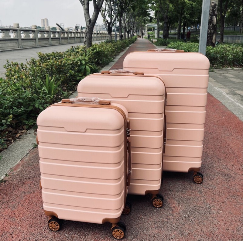 3-Piece Hardshell Spinner Luggage Set Pink Orange White Blue 20" 24 28 Suitcases