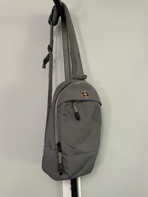 Gray SWISS DIGITAL DESIGN Multi-feature CROSSBODY BAG