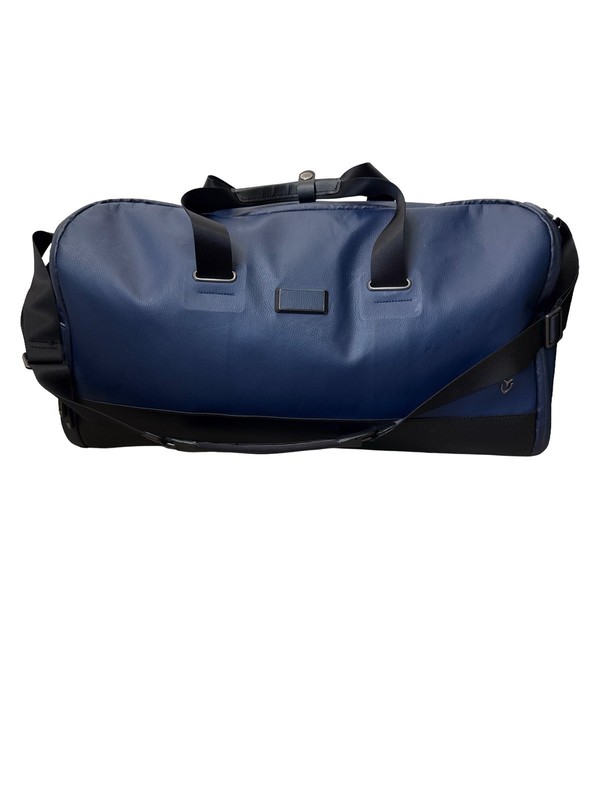 Vessel Signature Weekender Garment Duffle Bag Navy Blue Silver Lining Travel