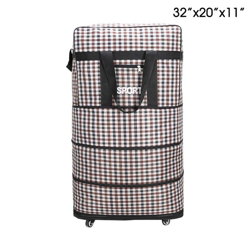 32 Inch 3-layer Expandable Rolling Wheeled Duffle Bag Luggage Spinner Suitcase gallery