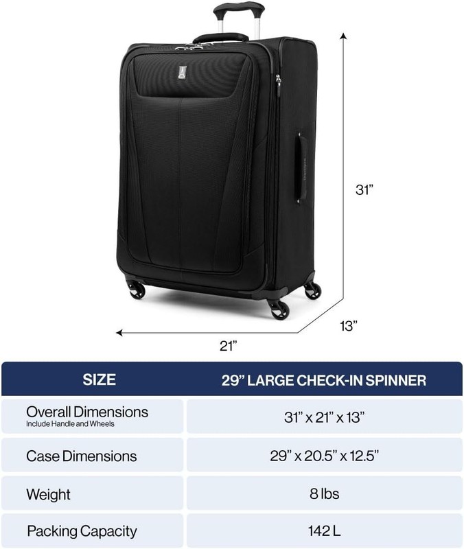 Travelpro Maxlite 5 Softside Expandable Checked Luggage,Checked-Large 29-Inch gallery