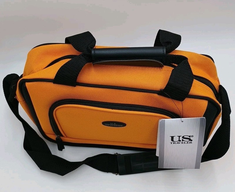 U.S. Traveler Carry On Shoulder Bag Orange Personal Item Adjustable Strap New gallery