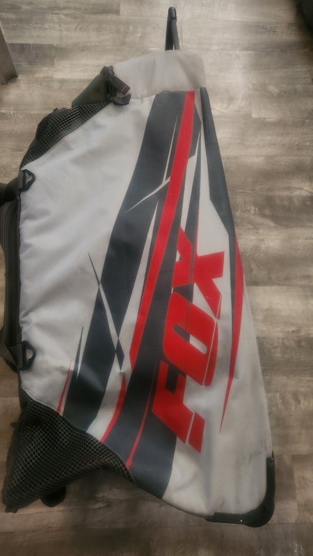 Fox Racing Shuttle Roller Gear Bag Gray 32x17x16 BLACK RED gallery