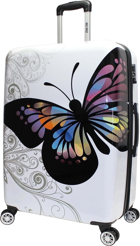 Butterfly 24-Inch Polycarbonate Hardside Expandable Spinner Luggage with Enha... gallery