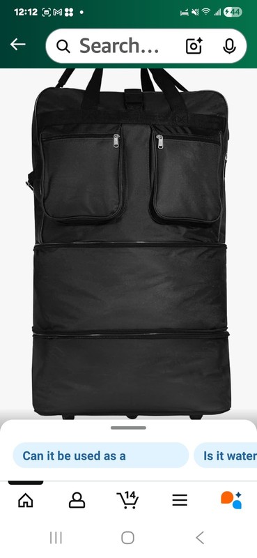 Expandable 3 Bags In One Black Color New With Tags 6 Wheels Spinner Tsa Lock…