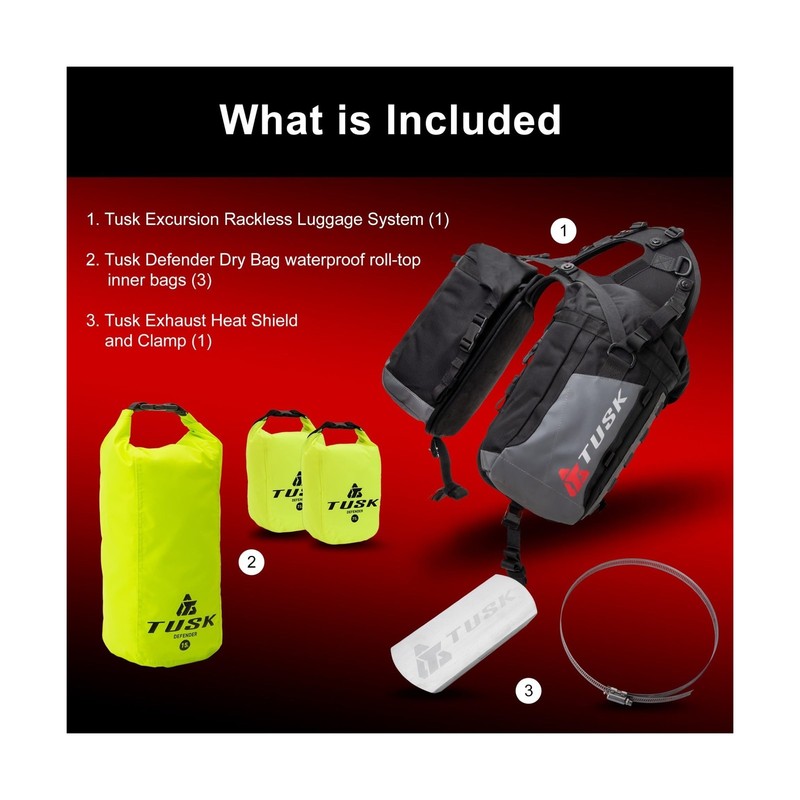 TUSK Excursion Rackless Luggage System Base Standard Heat Shield Black/Grey gallery