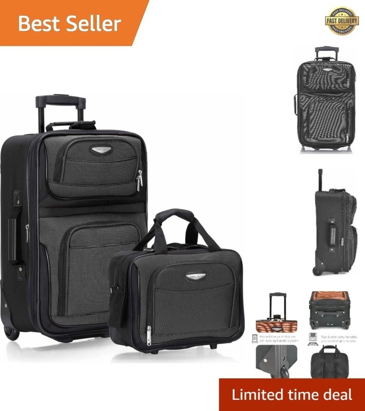 Amsterdam Gray Expandable Softside Luggage Set 15/21 – Effortless Travel Style