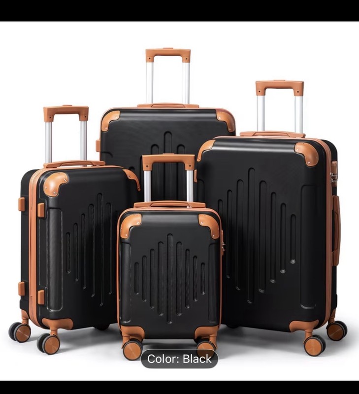 4-Piece Hard Shell Spinner Luggage Set, Telescopic Handle, 16-28", Multi-Color gallery