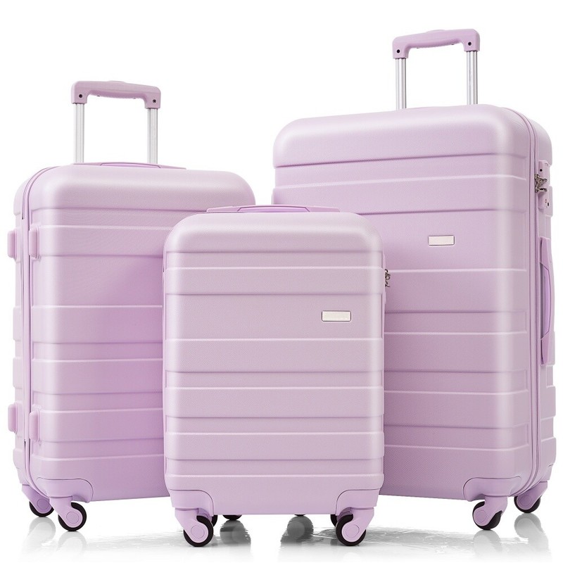 Luggage Sets Model ABS Hardshell 3pcs TSA Lock 20”24”28” Lightweight Durable