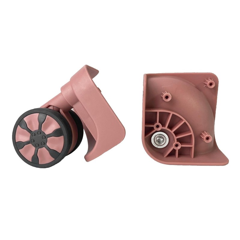 4 Pcs Luggage Wheels Replacement Travel Suitcase Caster Repair Kits Pink 5 Holes