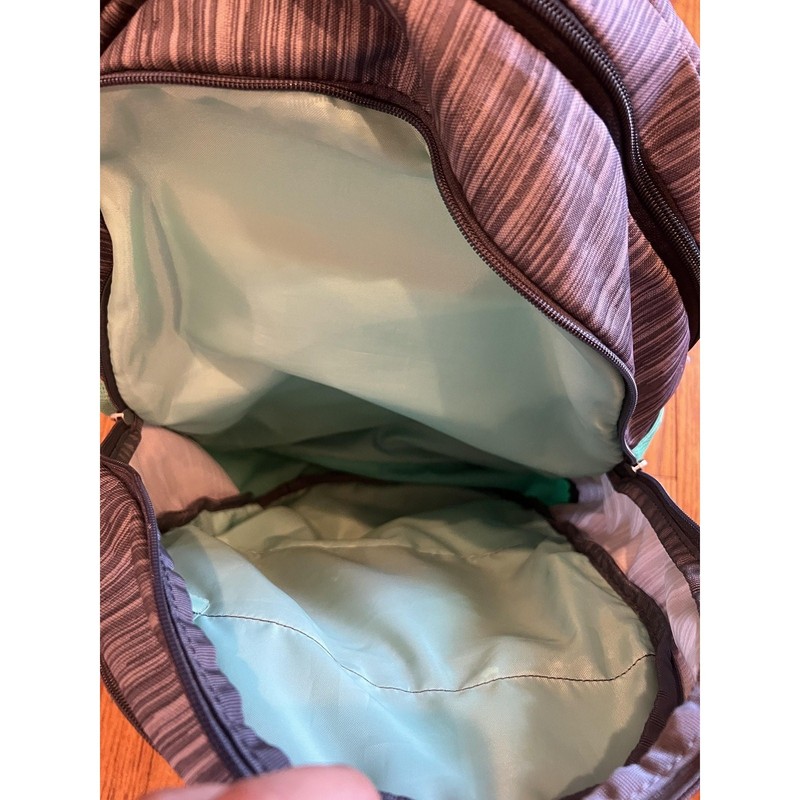 Adidas Backpack Gray Green Multi-Compartment Mesh Pockets School Travel Bag gallery