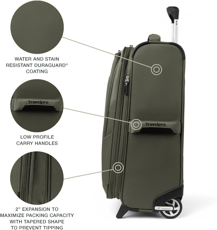 Maxlite 5 Softside Expandable Upright 2 Wheel Checked Medium Luggage, Lightweigh gallery