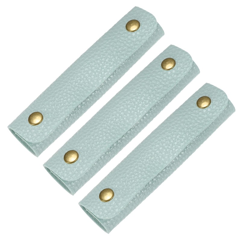 Leather Handle Wrap [3PCS] - Handbag Handle Wrap Cover with 2 Metal Clasps Us...