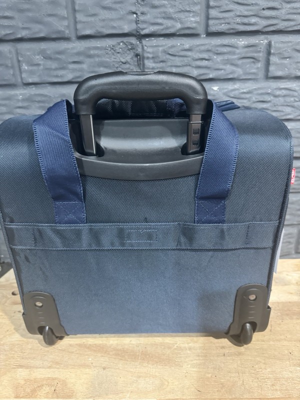 Compact Navy Blue Under Seat Carry-On with USB Charging and In-Line Wheels gallery