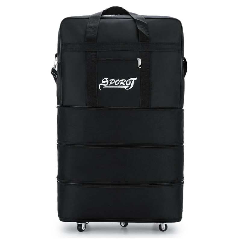 32″ Expandable Rolling Duffle Bag Carry-on Wheeled Spinner Suitcase Luggage