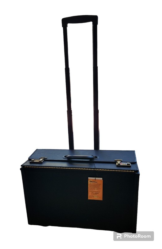 NEW STEBCO TUFIDE WHEELED CATALOG CASE, VINYL, 22-1/4 X 13-1/2, BLACK
