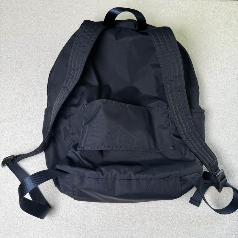 TUMI Packable Backpack Just In Case Navy Blue Orange Foldable Travel Bag gallery