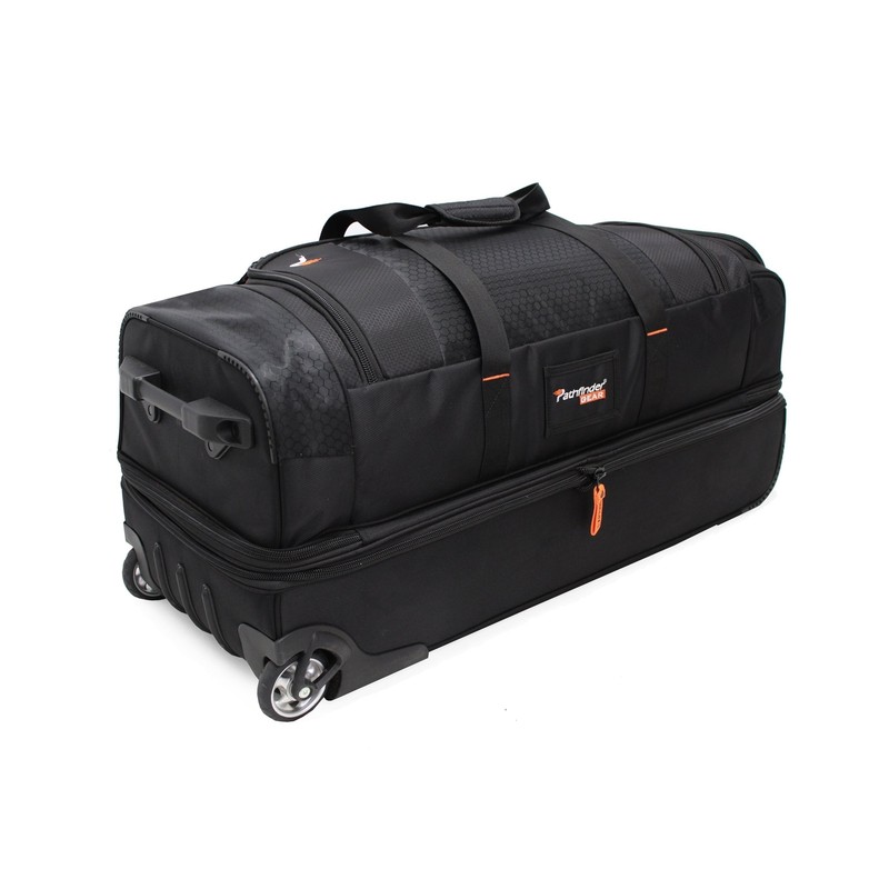 Pathfinder Gear 32 Inch Rolling Drop Bottom Duffel , Black, One Size gallery